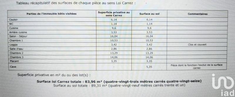 Appartement - 84 m² - 4 pièces