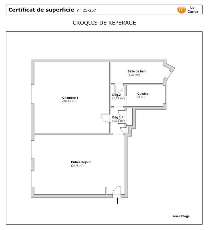Appartement - 55 m² - 2 pièces