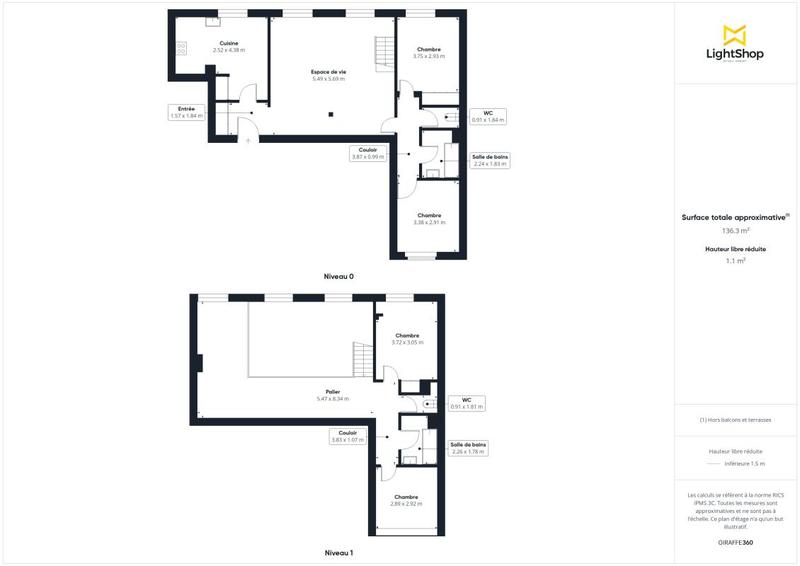 Appartement - 140 m² - 5 pièces