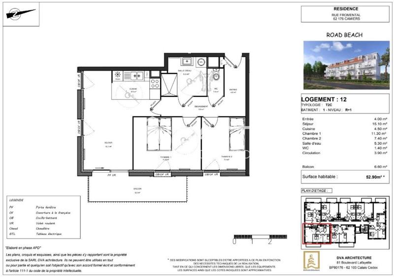 Appartement - 53 m² - 3 pièces
