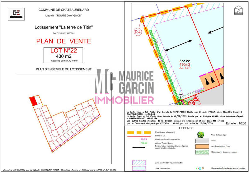 Terrain - 430 m²