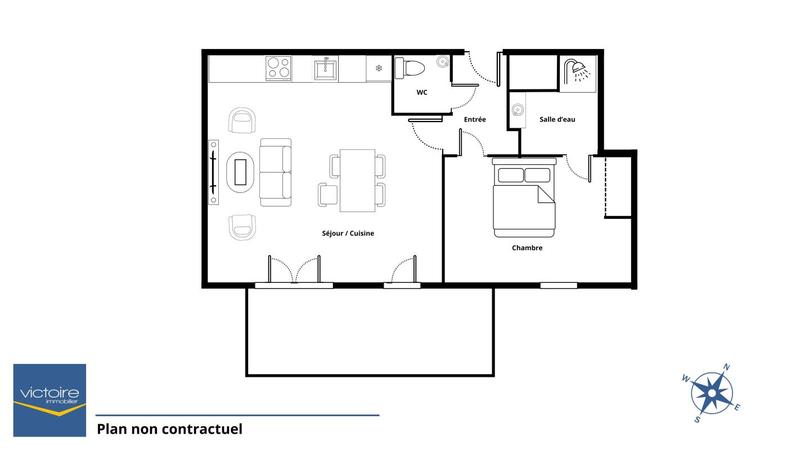 Appartement - 48 m² - 1 pièce