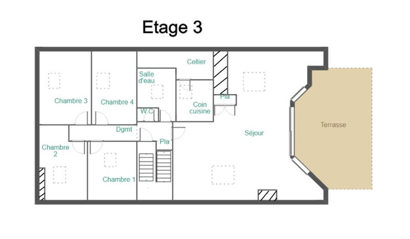 Appartement - 148 m² - 6 pièces