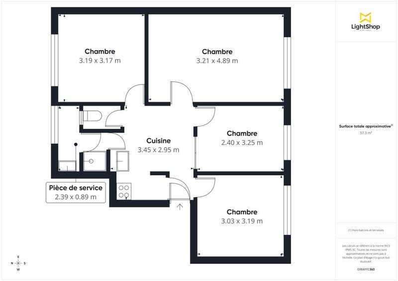 Appartement - 59 m² - 4 pièces