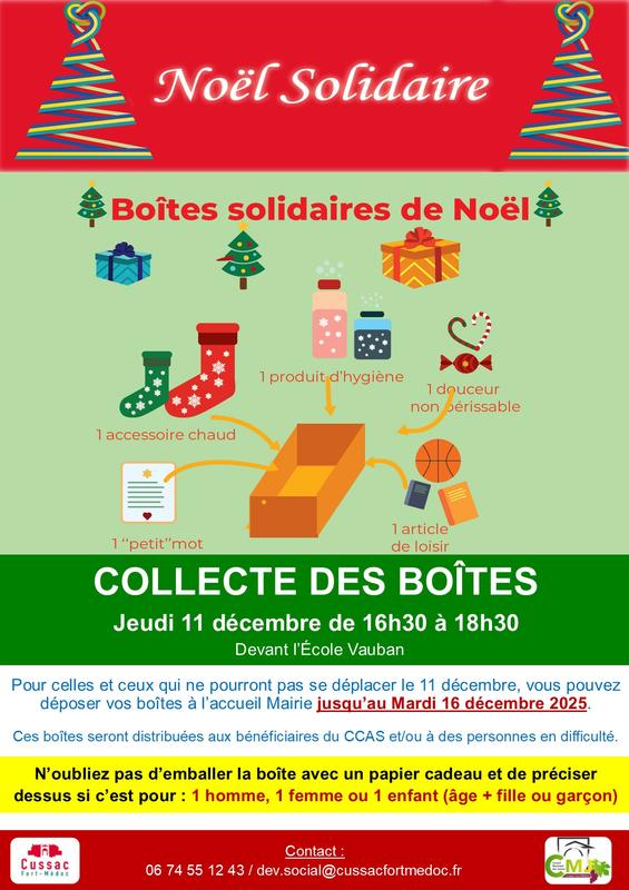 Collecte de boîtes solidaires