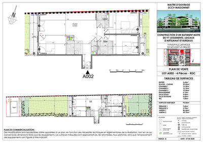 Appartement - 95 m² - 4 pièces