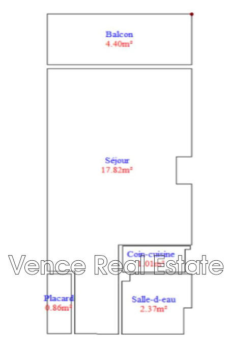 Appartement - 23 m² - 1 pièce