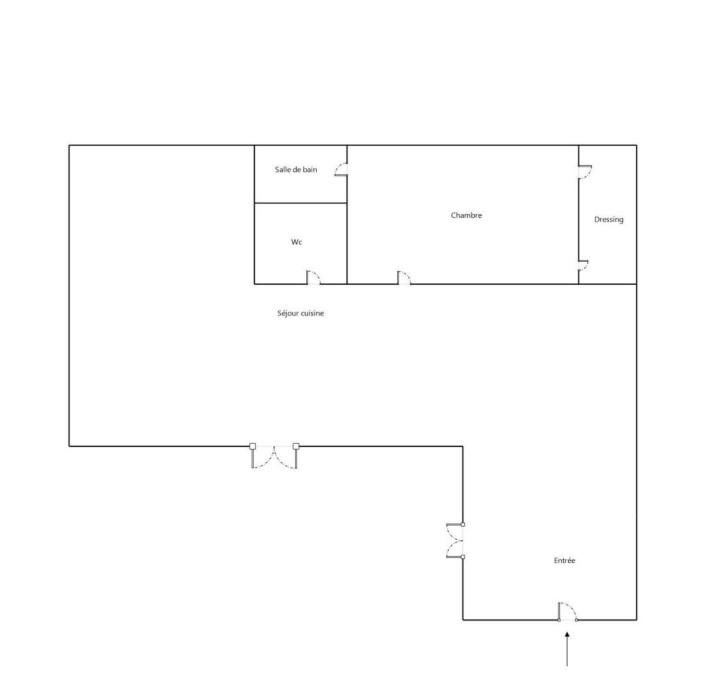 Appartement - 58 m² - 2 pièces