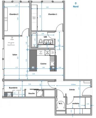 Appartement - 73 m² - 3 pièces