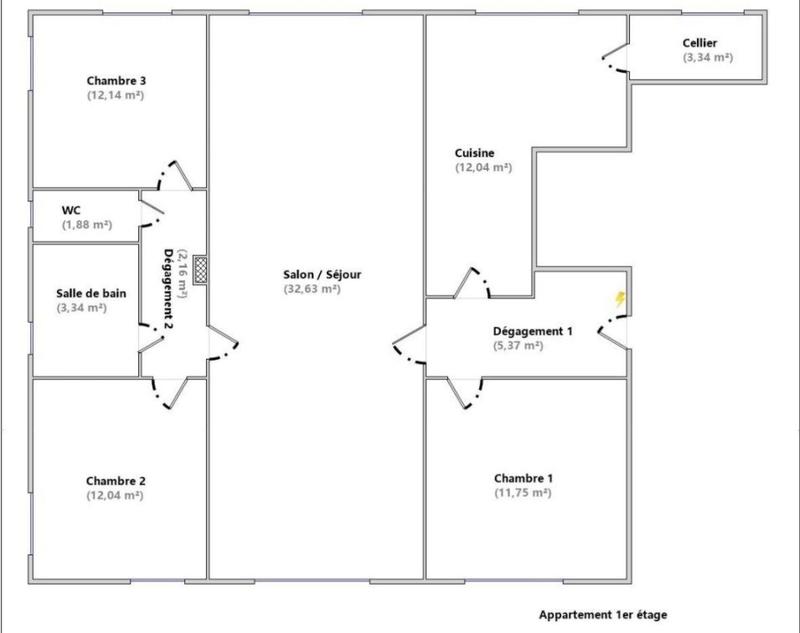 Appartement - 96 m² - 5 pièces