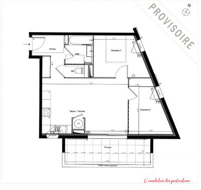 Appartement - 53 m² - 3 pièces