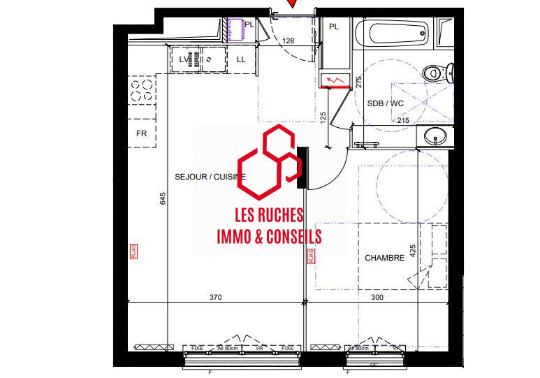 Appartement - 46 m² - 2 pièces