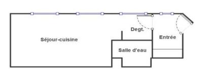 Appartement - 22 m² - 1 pièce