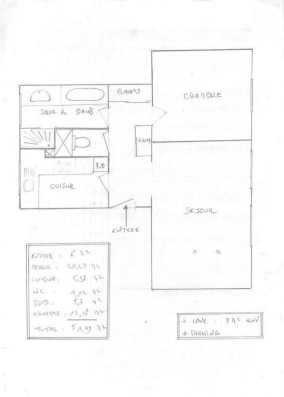 Appartement - 51 m² - 2 pièces