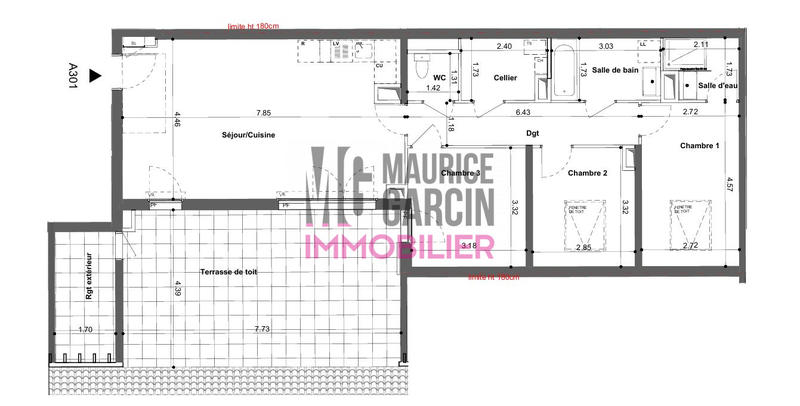 Appartement - 88 m² - 4 pièces