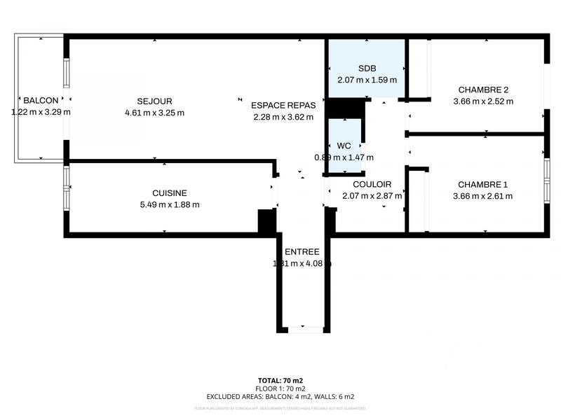 Appartement - 68 m² - 3 pièces