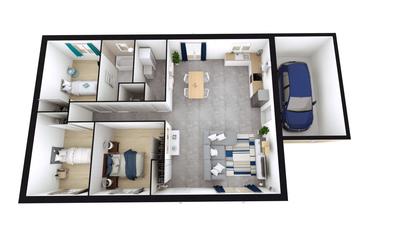 Maison - 90 m² - 4 pièces