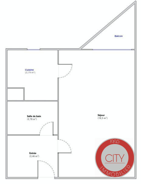 Appartement - 30 m² - 1 pièce