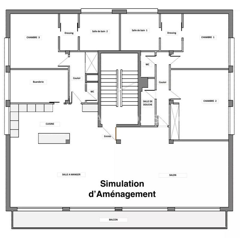 Appartement - 208 m² - 5 pièces