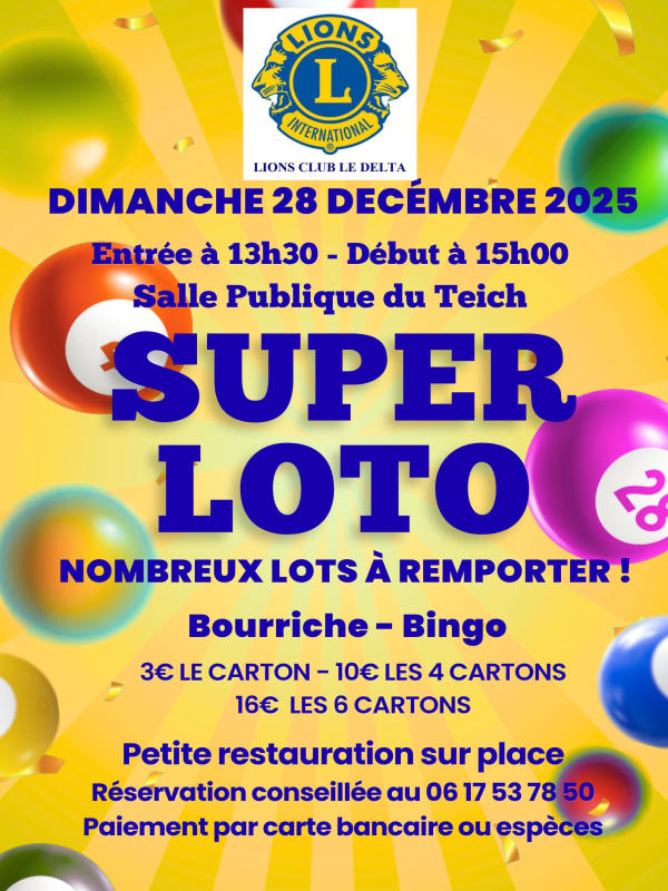 Loto du Lions Club le Delta.