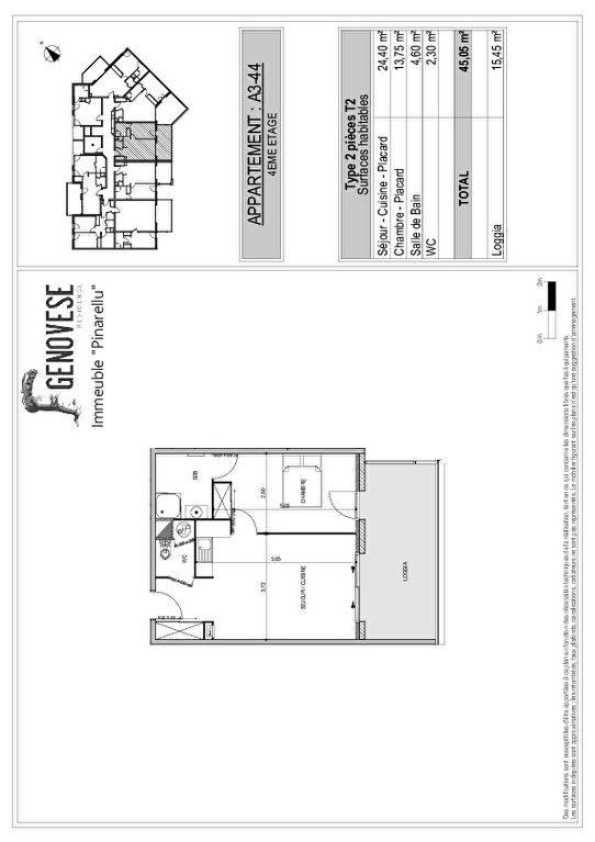 Appartement - 45 m² - 2 pièces