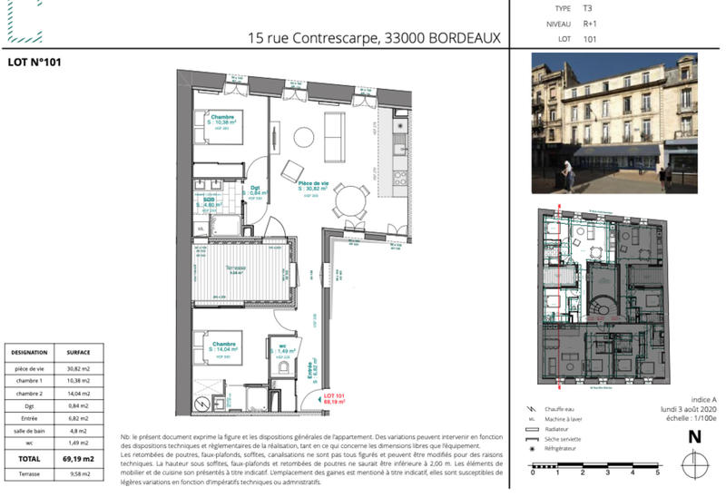 Appartement - 69 m² - 3 pièces