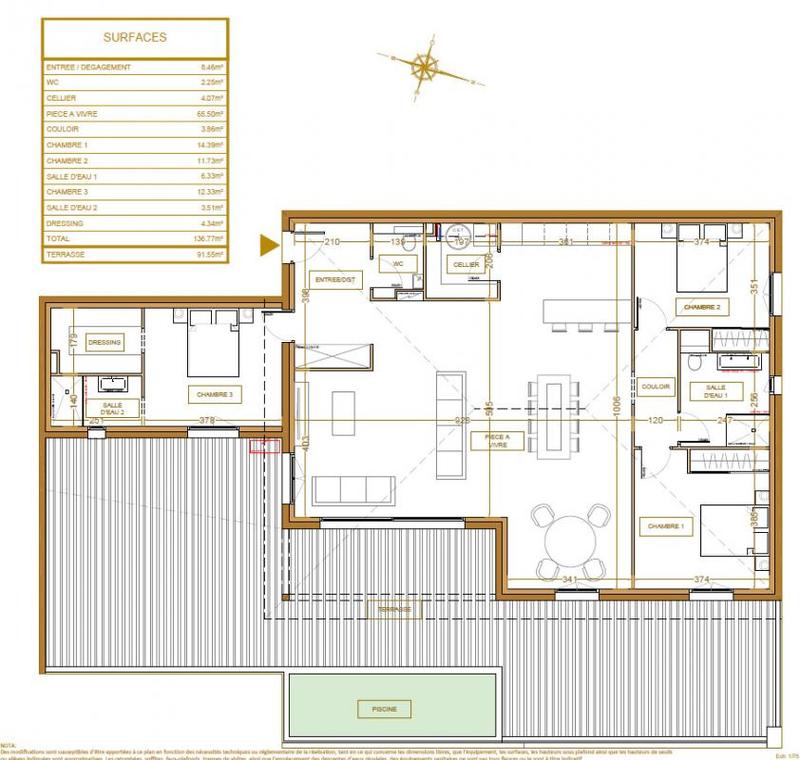 Appartement - 136 m² - 4 pièces