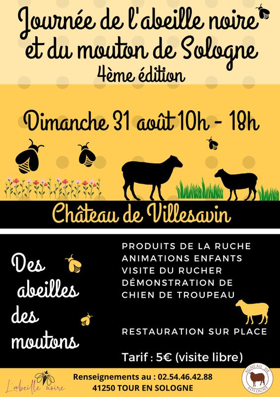 Villesavin grandeur nature. Abeilles, brebis et nature