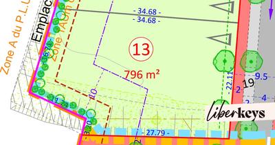 Terrain constructible - 796 m²