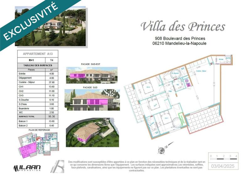 Appartement - 95 m² - 4 pièces