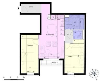 Appartement - 69 m² - 3 pièces