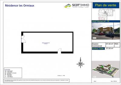 Local commercial - 57 m² - 1 pièce