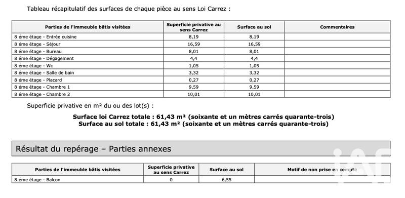 Appartement - 62 m² - 4 pièces