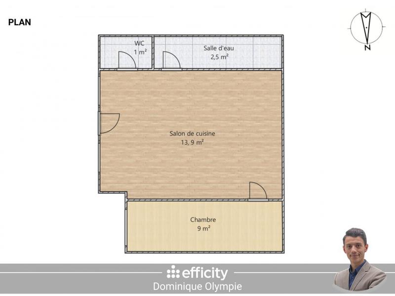 Appartement - 27 m² - 2 pièces