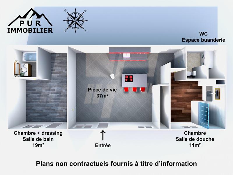 Appartement - 69 m² - 3 pièces