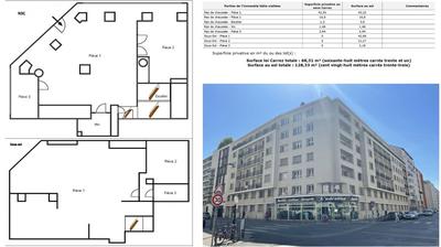 Bureau - 68 m² - 3 pièces