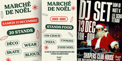 Marché de noël au shapers club house