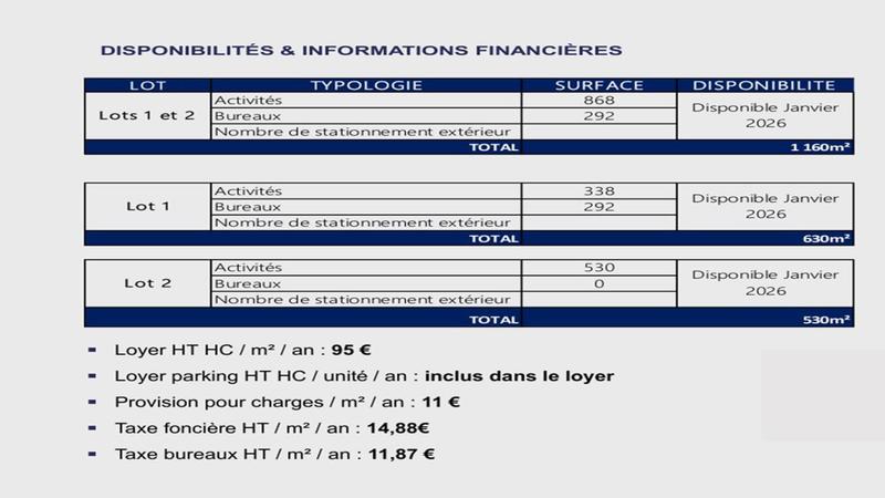 Local d'activité / Entrepôt - 630 m²