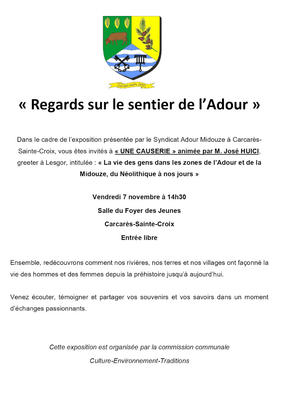 Regards sur le sentier de l'Adour : Causerie avec José Huici