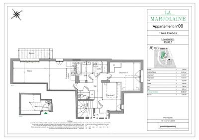 Appartement - 66 m² - 3 pièces