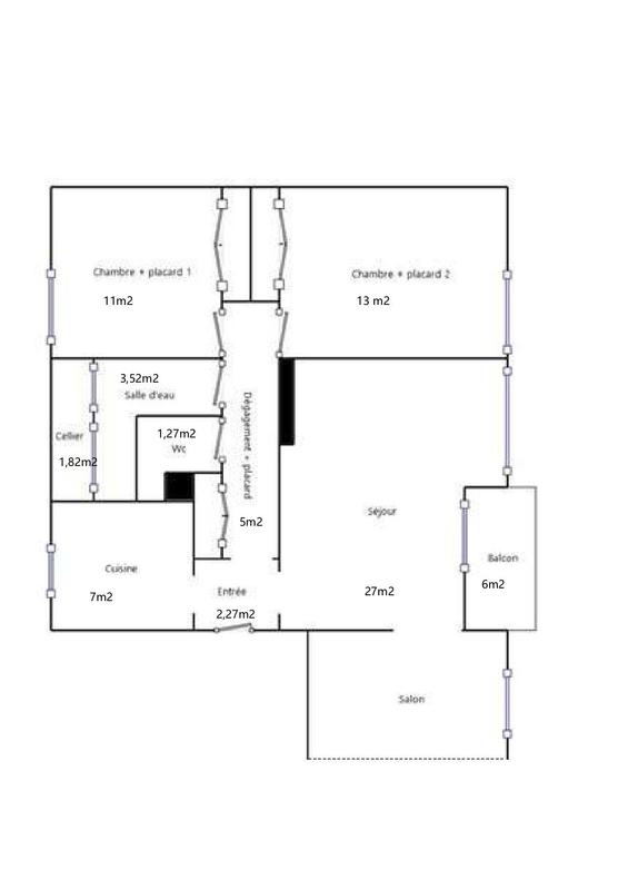 Appartement - 68 m² - 3 pièces