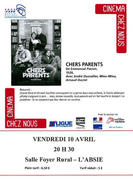 Cinéma au Foyer Rural - "Chers parents"