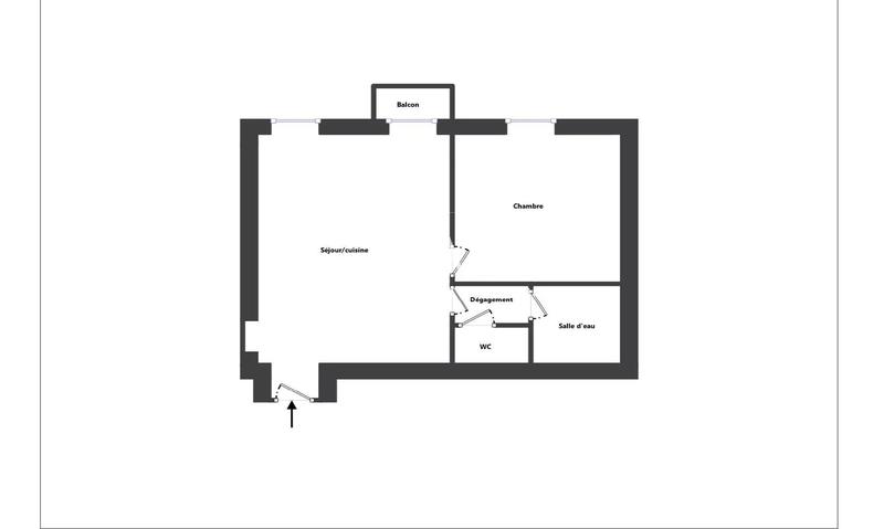 Appartement - 44 m² - 2 pièces
