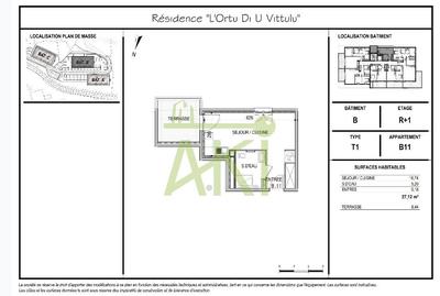 Appartement - 27 m² - 1 pièce