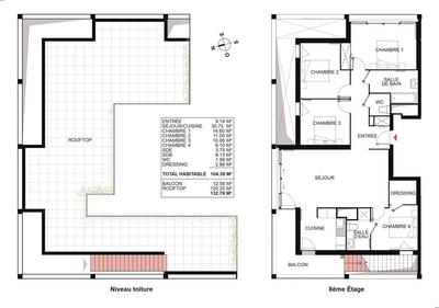 Appartement - 104 m² - 5 pièces