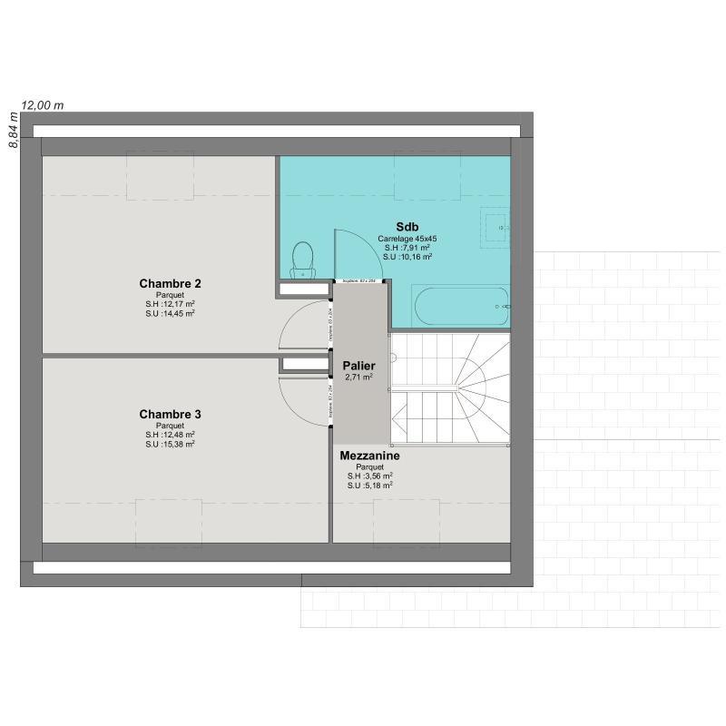 Maison - 92 m² - 5 pièces