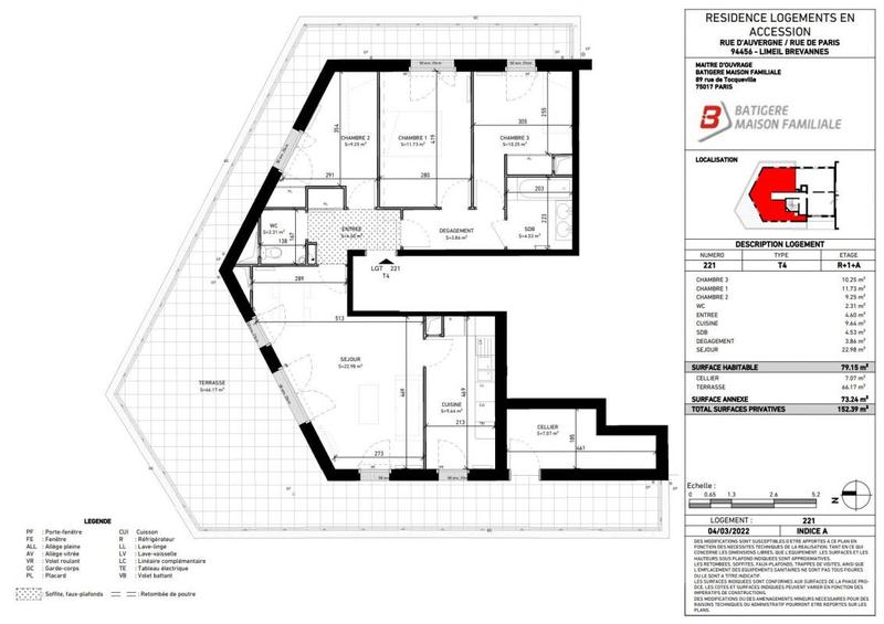 Appartement - 79 m² - 4 pièces