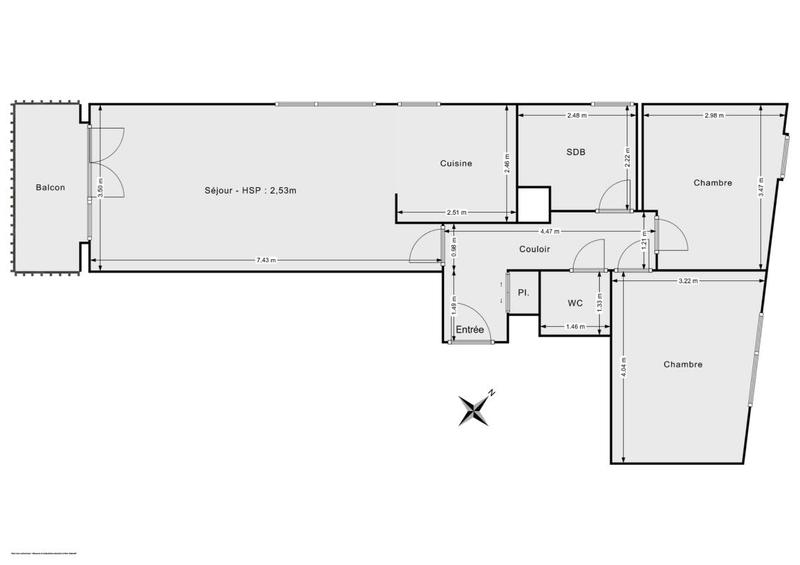 Appartement - 66 m² - 3 pièces