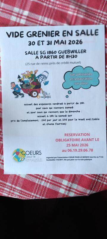 Vide grenier en salle