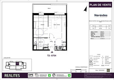 Appartement - 40 m² - 2 pièces